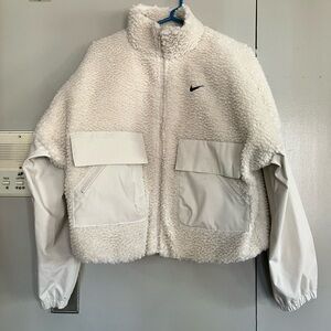 Nike Women's Cream Teddy Jacket